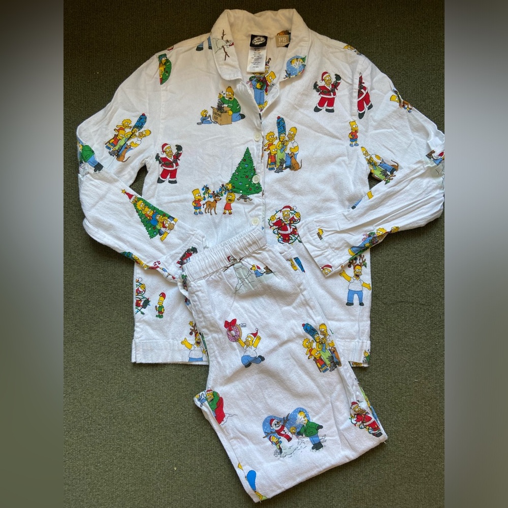 Pottery Barn Simpsons two piece pajama set